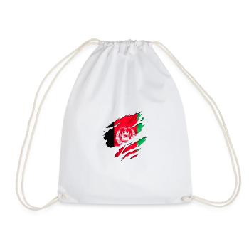 afghanistan army peace - Drawstring Bag - white - Front