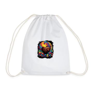 Flower Power 60s Funny Quote Statement Awesome - Drawstring Bag - white - Front