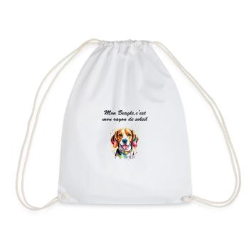 beagle rayon de soleil - Sac de sport léger - blanc - Devant