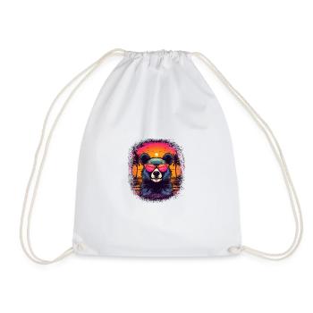 birthday present idea panda bear birthday - Turnbeutel - Weiß - Vorne