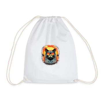 Avacato Jokes House Cat Pet Cat Cat Face Tshirts - Drawstring Bag - white - Front