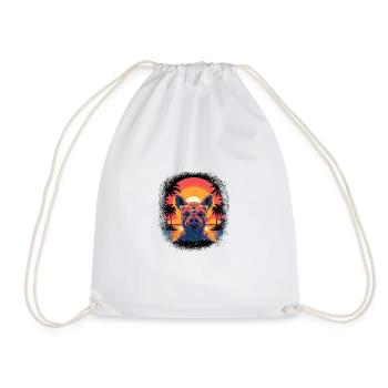 animal rights activists love funny sayings quote - Drawstring Bag - white - Front