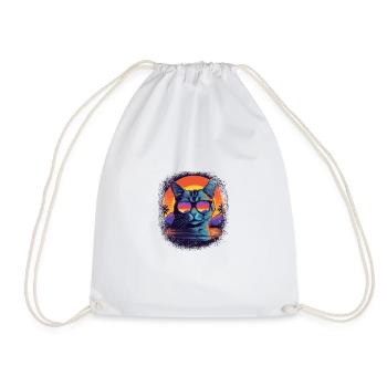 cool statement present idea sayings - Drawstring Bag - white - Front
