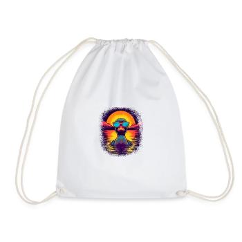 Geese Rubber Duck Bath Toys Present Idea Love - Drawstring Bag - white - Front