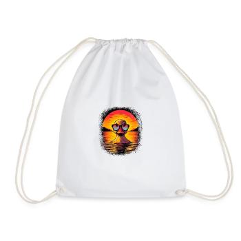 Love Geese Animal Welfare Jokes Game Cool Bird - Drawstring Bag - white - Front