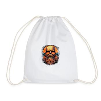 Full Beard Gift Bear Chubby Bear Antiviral Beard - Drawstring Bag - white - Front