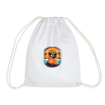 Fun Beer Birthday Animal Lover - Drawstring Bag - white - Front