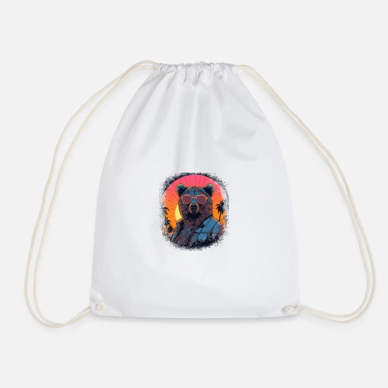 birthday present idea polar bear panda bear - Turnbeutel - Weiß