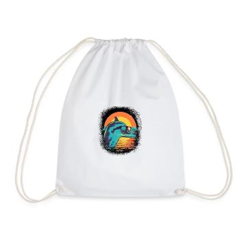 T-shirts de pêche à l’achigan cool - Sac de sport léger - blanc - Devant