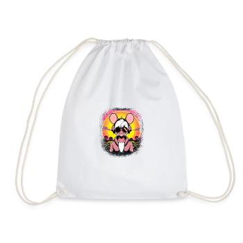 Dictons OK souris fine rat croos - Sac de sport léger - blanc - Devant