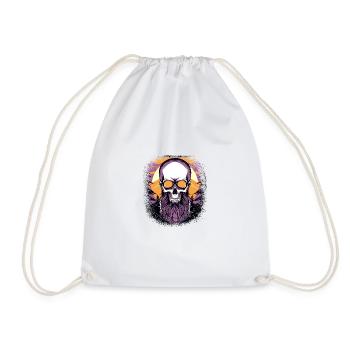 Fun Chubby Bear Badly Worn Bearded Collie - Drawstring Bag - white - Front