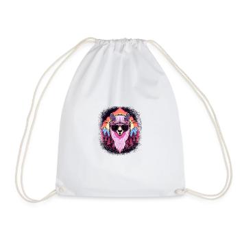 America Funny Quote Peru Llama Gift Present Idea - Drawstring Bag - white - Front