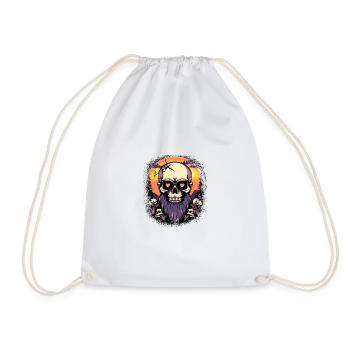 full beard cuddle better social distancing bearded - Drawstring Bag - white - Front