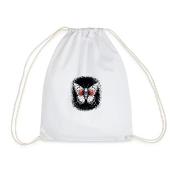 Green Butterflies Fun Aesthetic Butterfly - Drawstring Bag - white - Front