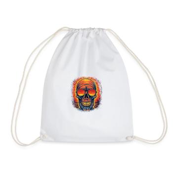 cage fuck you board cute baby skeleton tshirts - Turnbeutel - Weiß - Vorne