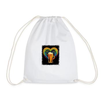 Love Funny Quote Back Skeleton Costume Gifts - Drawstring Bag - white - Front