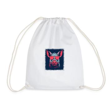 bday birthday present idea pig agriculture present - Turnbeutel - Weiß - Vorne