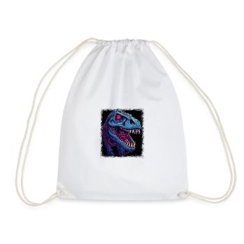 bday cute dinosaur costume t agriculture quote - Drawstring Bag - white - Front