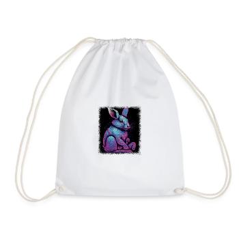 Funny Sayings Rabbit Birthday Present Idea - Drawstring Bag - white - Front