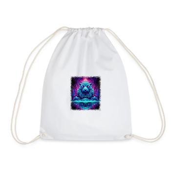 Funny Quote Dove of Peace Hippy 1960s Green - Drawstring Bag - white - Front