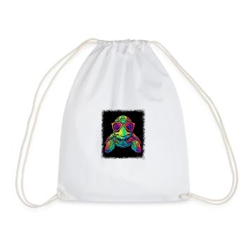 Love Joke Funny Quote Duck Animals Adventure Green - Drawstring Bag - white - Front