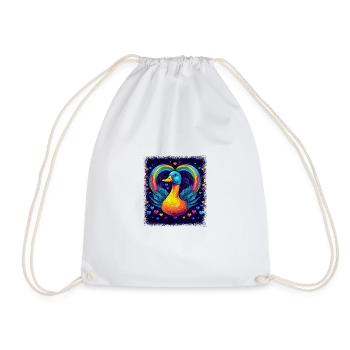 canard amoureux blagues cadeau cadeau 8 bit bath duck - Sac de sport léger - blanc - Devant