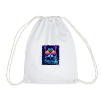 humor cat owner animal love present idea pet cat - Turnbeutel - Weiß - Vorne