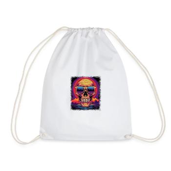 Baby Skeleton Tshirts Skeleton Costume Heart - Drawstring Bag - white - Front