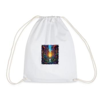Peace Child Hippie Festival Green Funny Quote - Drawstring Bag - white - Front