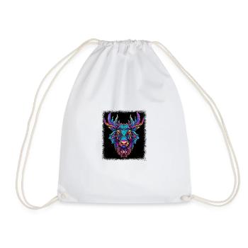 color birthday present caution present idea - Drawstring Bag - white - Front