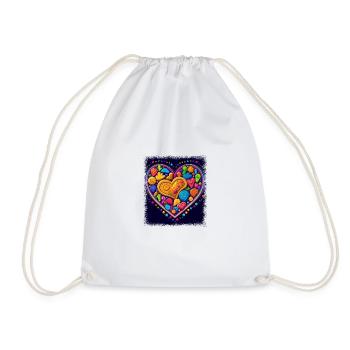 Happy Quote Cool Design LGBTQIA Joke Bear - Drawstring Bag - white - Front