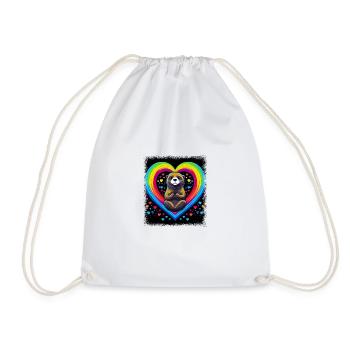 otter gift animal beer pun statement gift idea - Drawstring Bag - white - Front