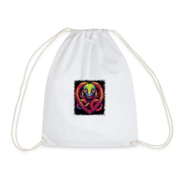 Danger Present Art Snake Gift Shirts Snakes Shirts - Drawstring Bag - white - Front