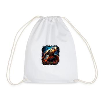 Turtle Lover Love Geek Animal Park Turtle Terrapin - Drawstring Bag - white - Front