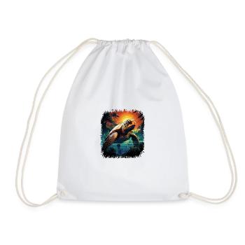 reptile animal awesome gift idea sayings - Drawstring Bag - white - Front