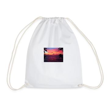 Sunset - Drawstring Bag - white - Front