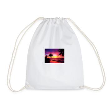 Sunset - Drawstring Bag - white - Front