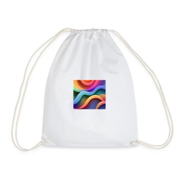 couleurs en vague - Sac de sport léger - blanc - Devant