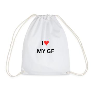 I love my Girlfriend - Turnbeutel - Weiß - Vorne