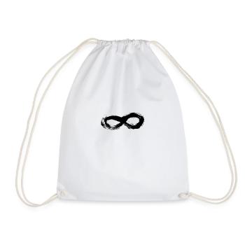 Infinity. Infinity. Infinity. Eight. - Drawstring Bag - white - Front