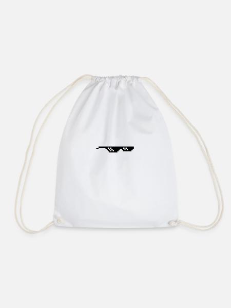 Cool glasses - Drawstring Bag - white