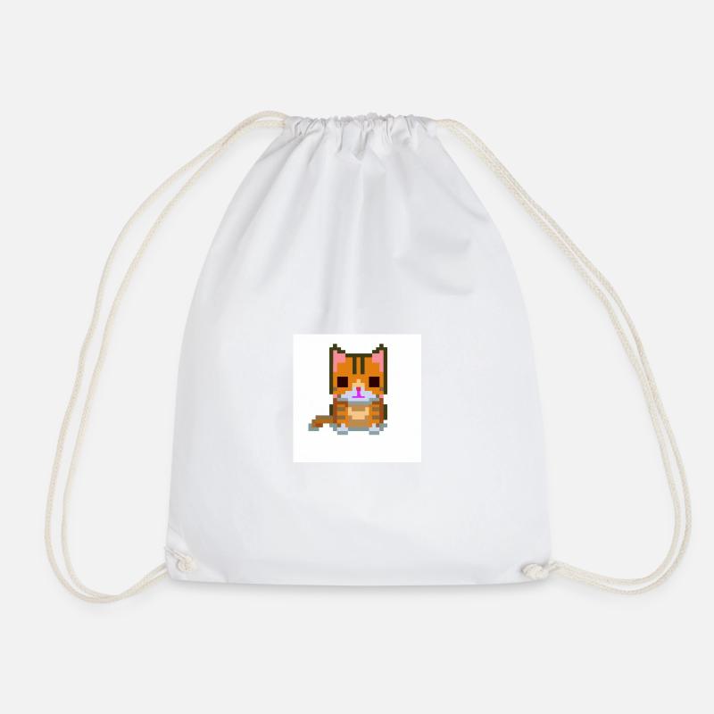Red Cat - PixelArt - Turnbeutel - Weiß