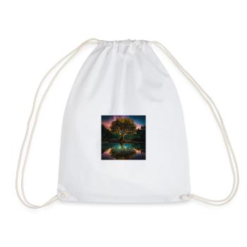 Tree of Life ,Tree of Life,Graffiti,Planets - Drawstring Bag - white - Front