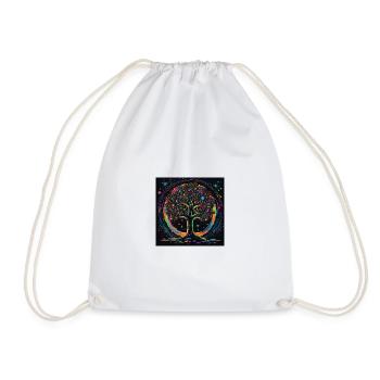 Tree of Life ,Tree of Life,Graffiti,Planets - Drawstring Bag - white - Front