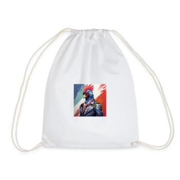 funky rooster illustration stylé - Sac de sport léger - blanc - Devant