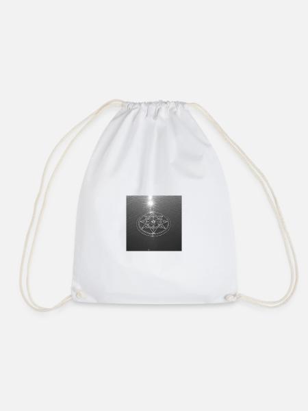 Sacred geometry on water - Drawstring Bag - white