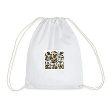 Animals - Drawstring Bag - white - Front