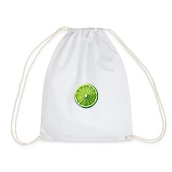 Lime - Drawstring Bag - white - Front