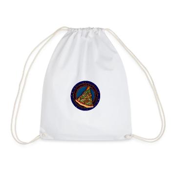 pizza, pizzatime, pepperoni pizza - Drawstring Bag - white - Front