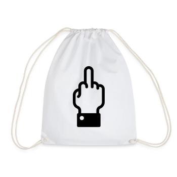 Stinkefinger (fuck off / fuck you) - Turnbeutel - Weiß - Vorne